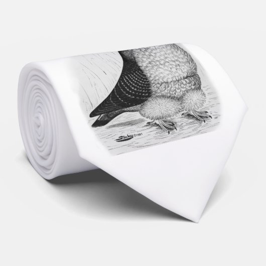 Cravate Dessin d'encre de chou chinois (Roulé)