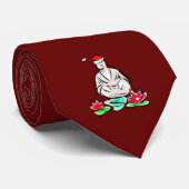 Cravate Dessin du Bouddha de Noël (Roulé)