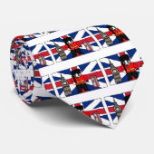 Cravate Dessin d'un Badger britannique avec Big Ben et dra (Roulé)
