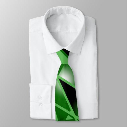 Cravate Dessin en perspective de fond couleur dégradé vert (Attaché)