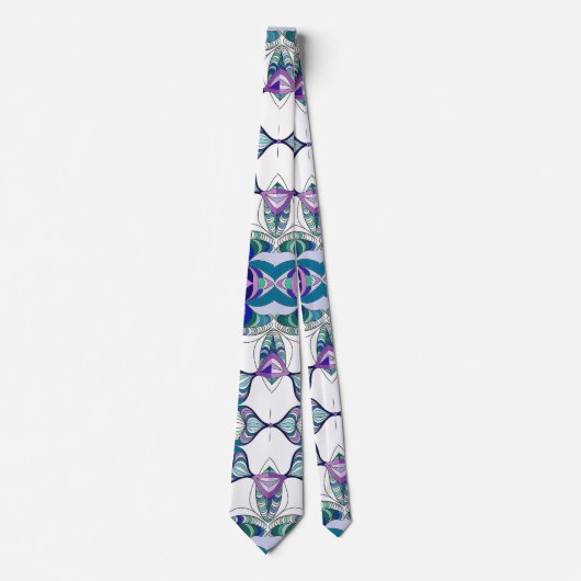 Cravate Dessin floral abstrait sur (Devant)