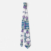Cravate Dessin floral abstrait sur (Dos)