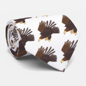 Cravate dessin humoristique d'aigle royal (Roulé)