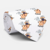 Cravate dessin humoristique flyer cochon volant (Roulé)