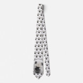 Cravate Dessin Keeshond Chiot - Joli dessin original Chien (Devant)