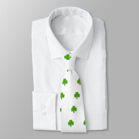 Cravate Dessin Shamrock de Saint Patrick (Attaché)