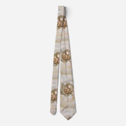 Cravate Dessins de foetus par Leonardo da Vinci (Dos)