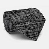 Cravate Détecteur de mensonge Abstrait Digital Stripe Grey (Roulé)