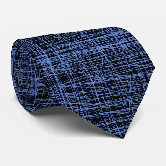 Cravate Détecteur de mensonges Abstrait Digital Stripe Nav (Roulé)