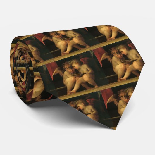 Cravate Deux Cherubs Lecture par Rosso Fiorentino, Angels (Roulé)