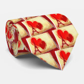 Cravate Deux coeurs à Paris (Roulé)