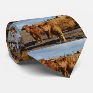 Cravate Deux Grosses Vaches Brown,