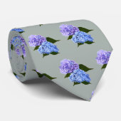 Cravate Deux Hydrangea Lavender et Blue (Roulé)