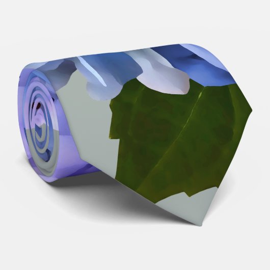 Cravate Deux Hydrangea Lavender et Blue (Roulé)