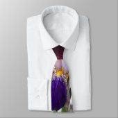 Cravate Deux iris barbus Un marron Un violet (Attaché)