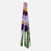 Cravate Deux iris barbus Un marron Un violet (Dos)