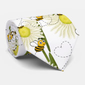 Cravate Deux petites abeilles mignonnes (Roulé)