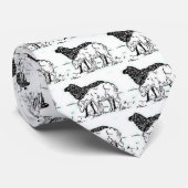 Cravate Deux Petits Agneaux Mignonne Mouton Farm Dessin (Roulé)