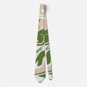 Cravate Déversement - Blanc, Sable et Palm Green (Devant)