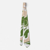 Cravate Déversement - Blanc, Sable et Vert Palmier (Dos)