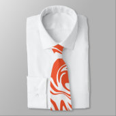 Cravate Déversement - Orange et blanc (Attaché)