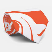 Cravate Déversement - Orange et blanc (Roulé)