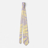 Cravate Déversement - Pastel Jaune et Violet (Dos)