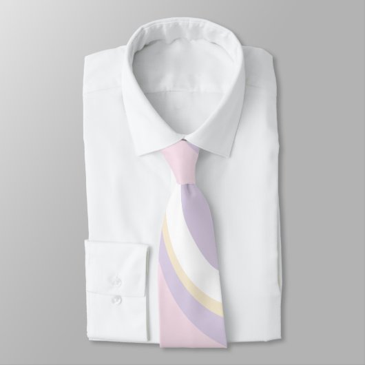 Cravate Déversement - rose pastel, jaune et violet (Attaché)