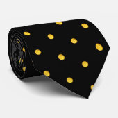 Cravate d'Halloween Pois de la lune (Roulé)