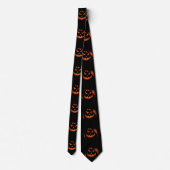 Cravate d'Halloween pour hommes Jack-O-Lantern Cra (Dos)