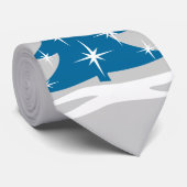 Cravate d'hiver Blue Christmas Tree Festive Cravat (Roulé)