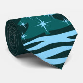 Cravate d'hiver Blue Christmas Tree Festive Cravat (Roulé)
