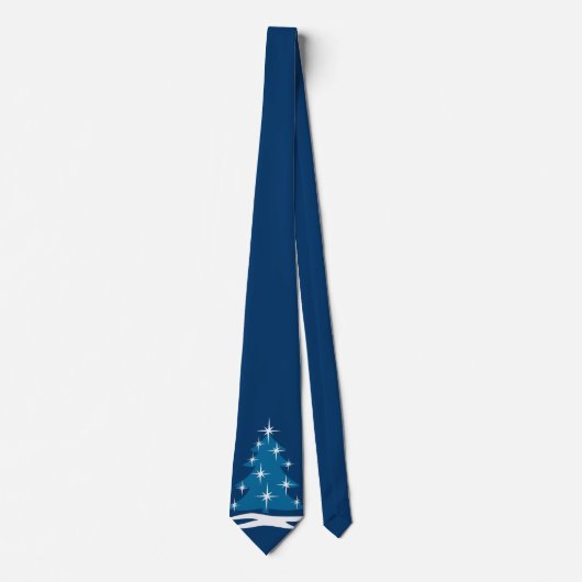 Cravate d'hiver Blue Christmas Tree Festive Cravat (Devant)