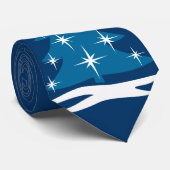 Cravate d'hiver Blue Christmas Tree Festive Cravat (Roulé)