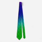 Cravate Diag Arc-en-ciel dégradé Floral Motif bleu vert (Devant)