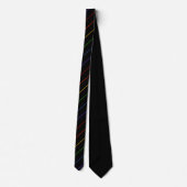 Cravate Diagonal Rainbow Thin Stripe Black (Dos)
