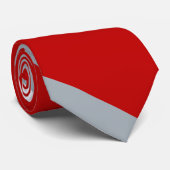 Cravate Diagonal-Rayée d'écarlate, de gris, et (Roulé)