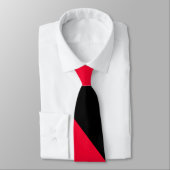 Cravate Diagonal-Rayée noire et rouge (Attaché)