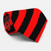 Cravate Diagonal rouge/noir (Roulé)
