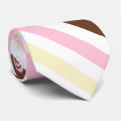 Cravate Diagonal Stripes Chocolat Vanille Fraise (Roulé)