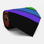 Cravate Diagonale arc-en-ciel (Roulé)