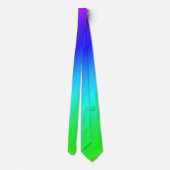 Cravate Diagonale arc-en-ciel bleu à vert (Dos)
