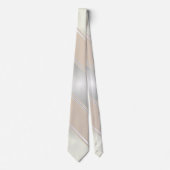 Cravate Diagonale couleur diamant et champagne (Devant)