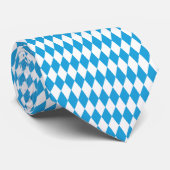 Cravate Diagonale de bleu d'Oktoberfest et blanche (Roulé)