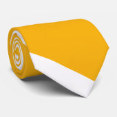Cravate diagonale jaune or et blanche (Roulé)