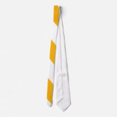 Cravate diagonale jaune or et blanche (Dos)