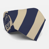 Cravate diagonale marine et or (Roulé)
