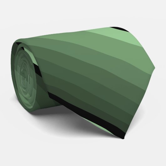 Cravate Diagonale Ombre verte et noire (Roulé)