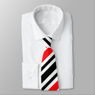 Cravate Diagonale rouge et noire