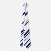 Cravate Diagonales en bleu et blanc (Dos)